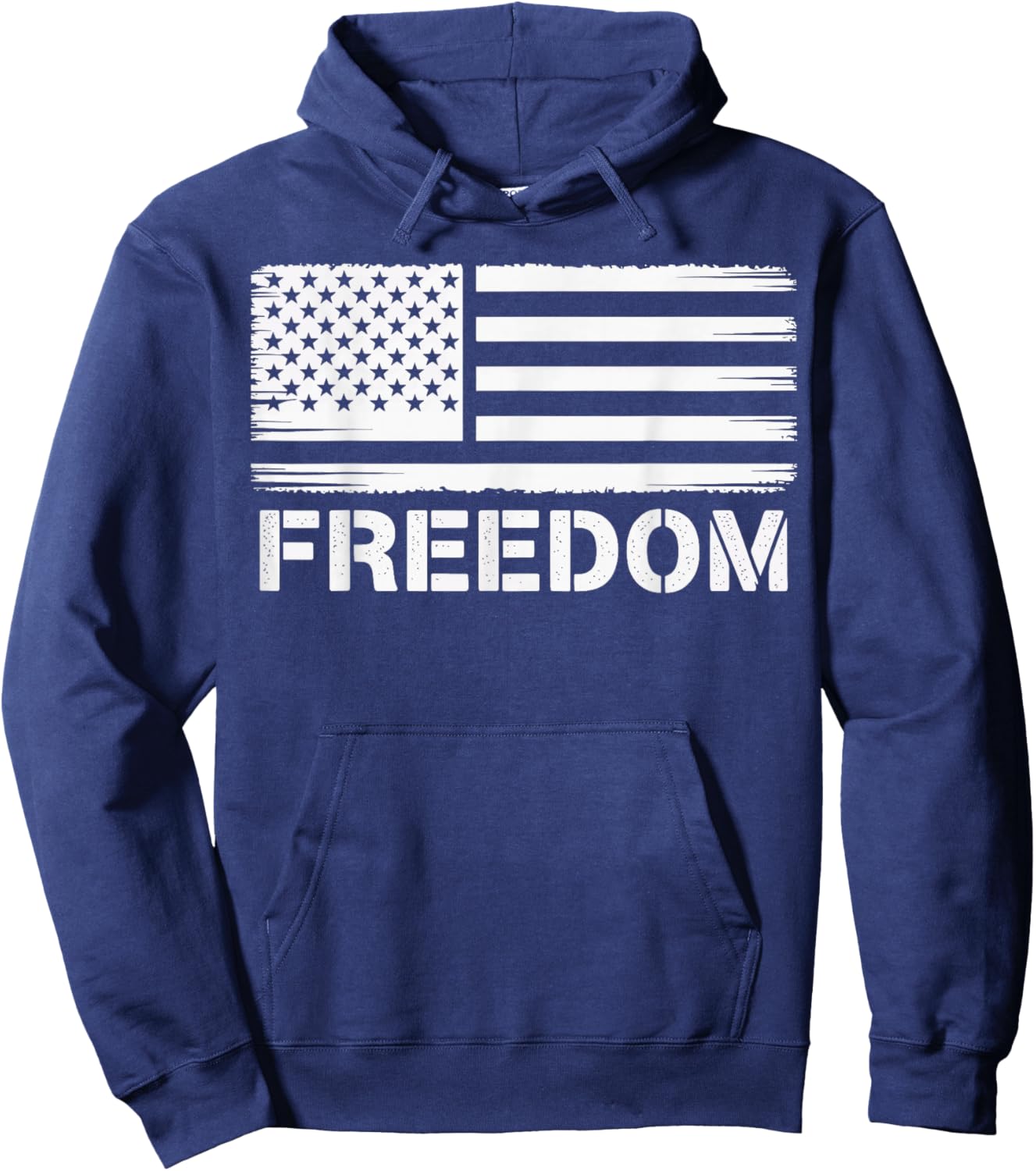 Freedom Vintage America Flag Hoodie - Hoodie | Navy