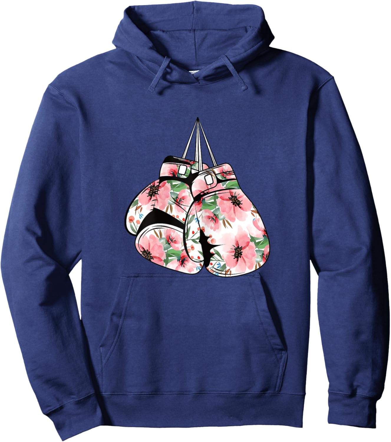 Boxing Gloves Cute Boxer Women Girls Hoodie - Hoodie | Navy