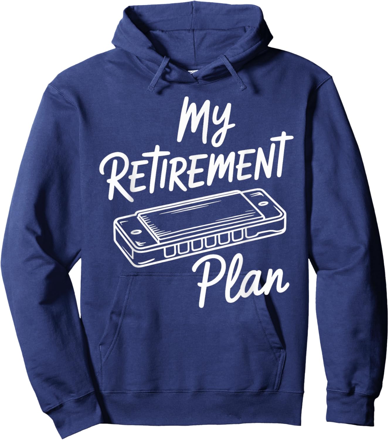 My Retirement Plan Harmonica Hoodie - Hoodie | Navy