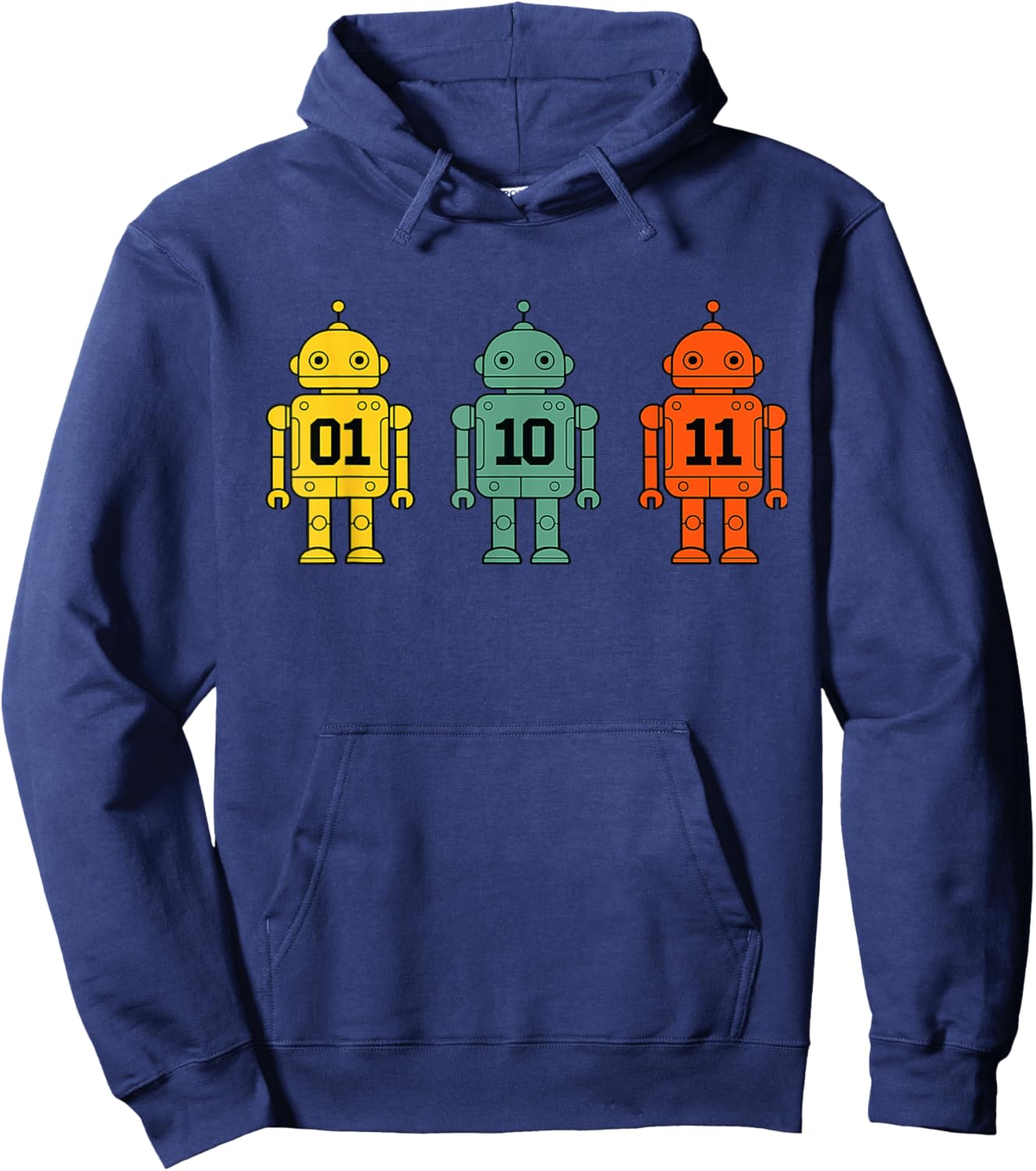 01 10 11 Robot Hoodie - Hoodie | Navy