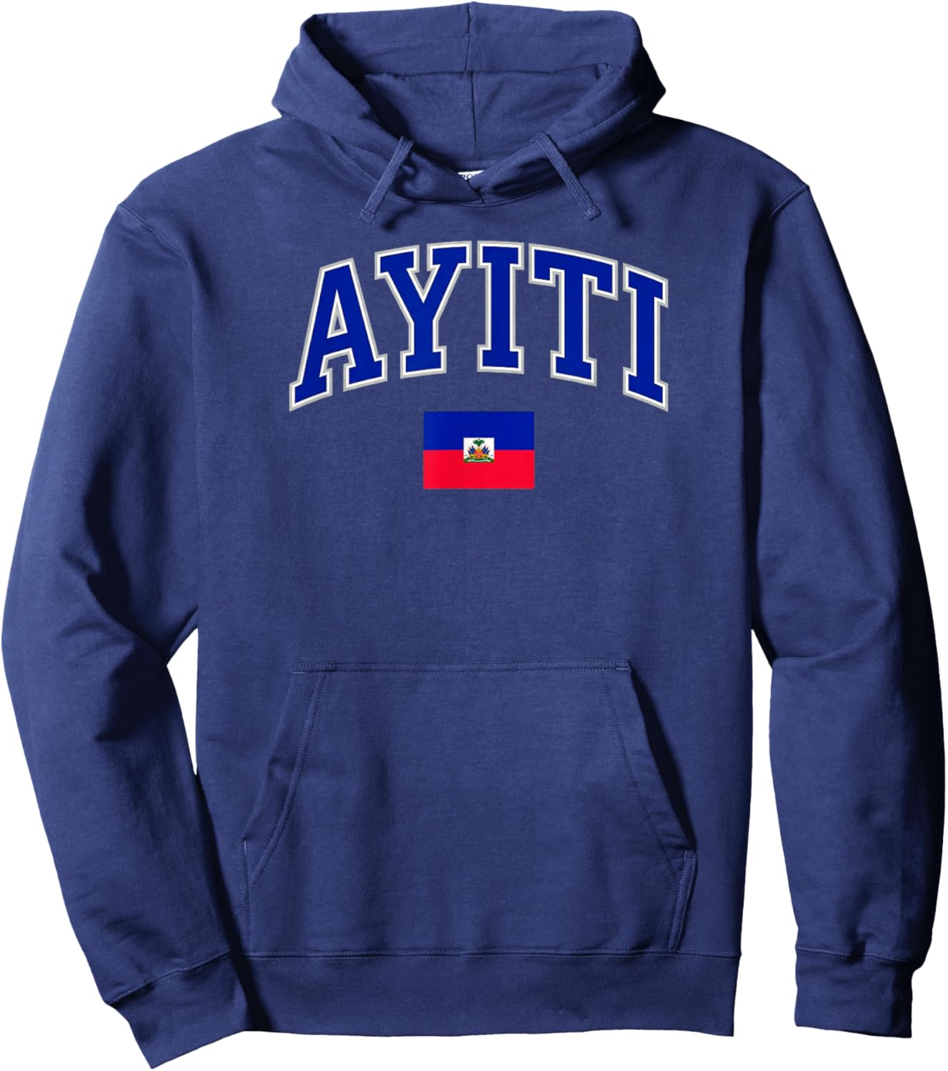 Haiti Ayiti Flag Design Hoodie - Hoodie | Navy