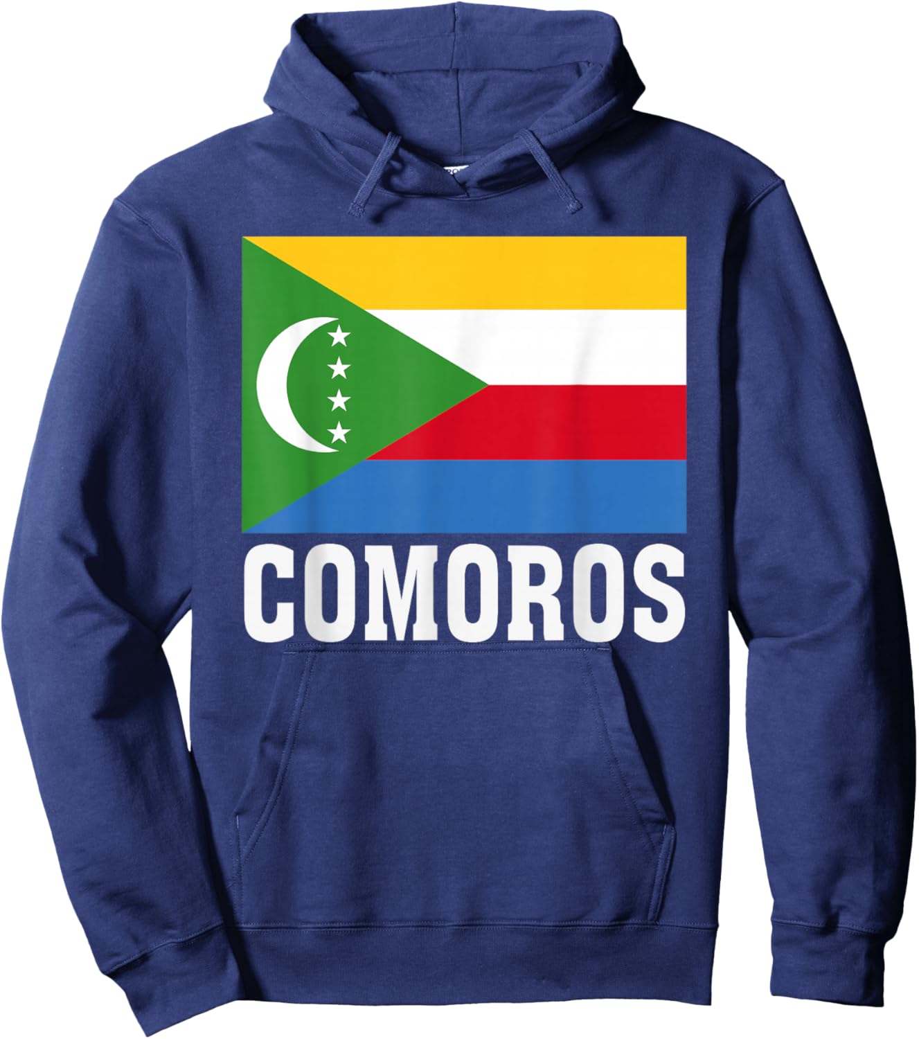 Comoros Flag Patriotic National Roots Souvenir Hoodie - Hoodie | Navy