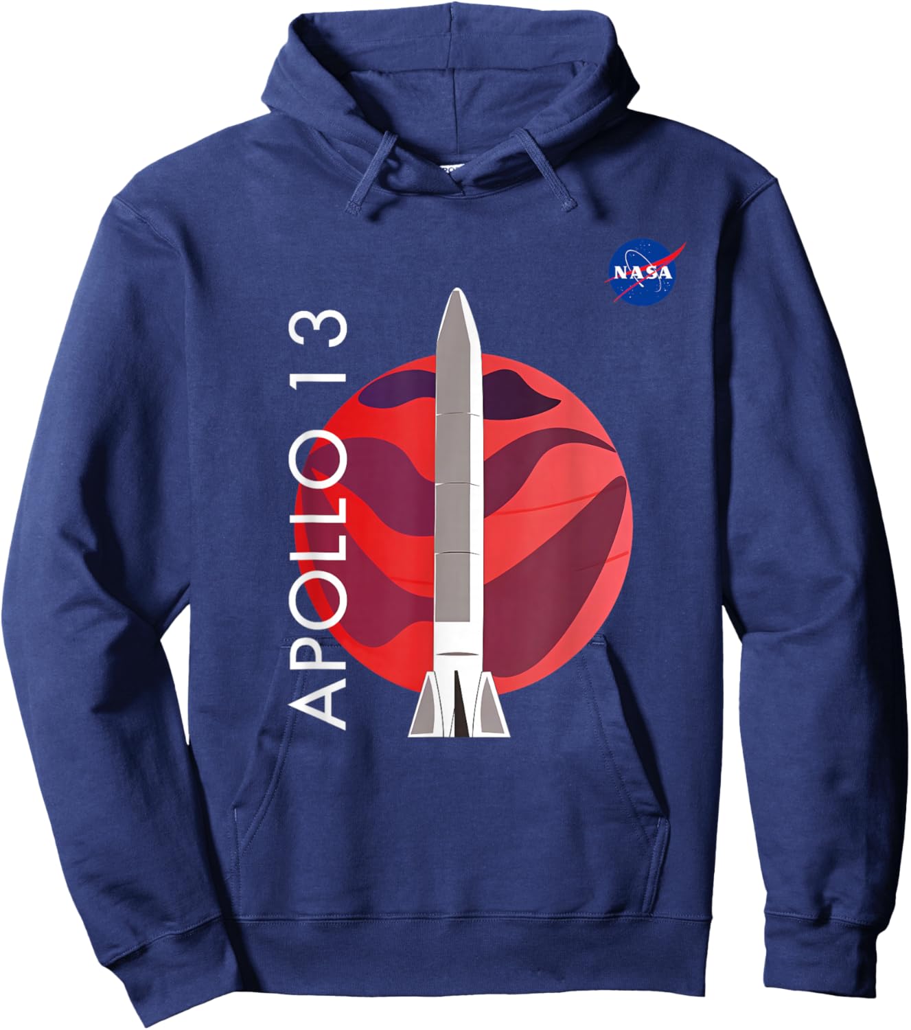 NASA Apollo 13 Mission Meatball Logo Hoodie - Hoodie | Navy