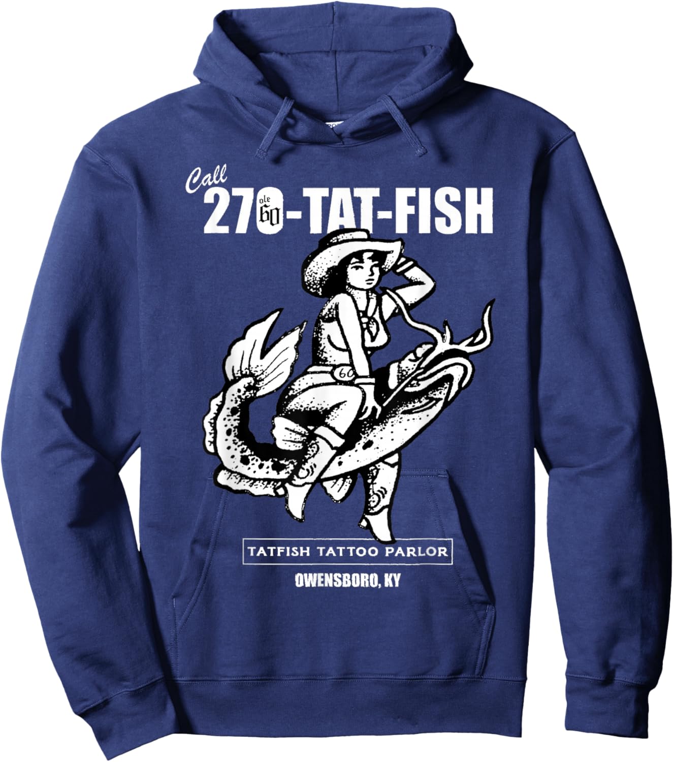 Ole 60 Tat-Fish Graphic Hoodie - Hoodie | Navy