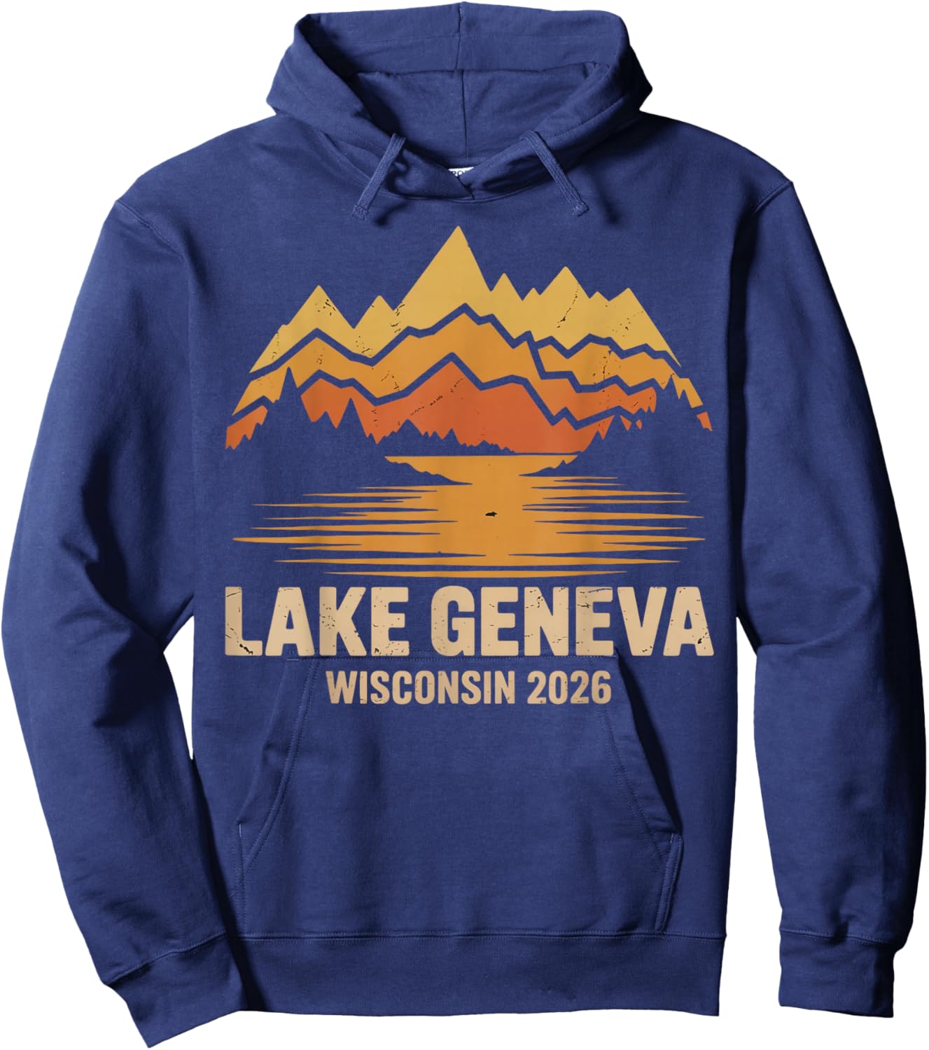Lake Geneva Lake Life 2026 Wisconsin Hoodie - Hoodie | Navy