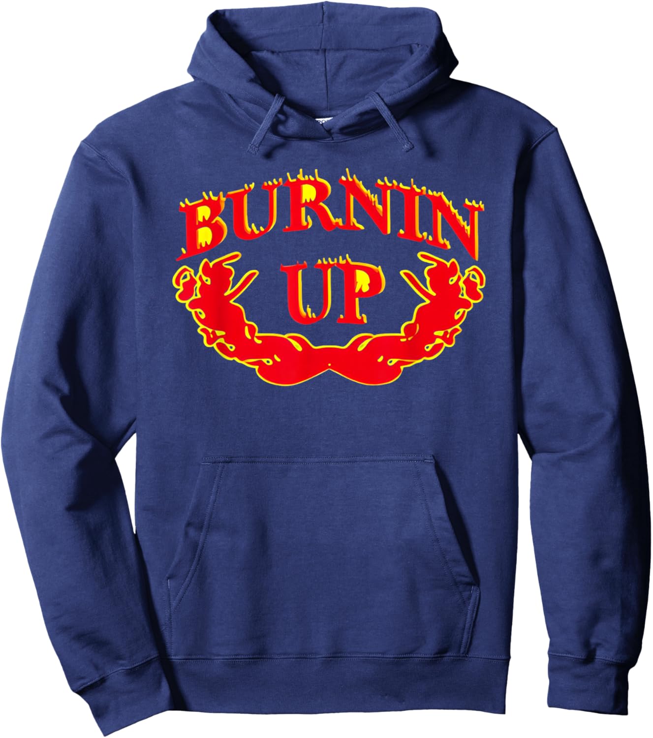 Burnin Up Flame Vintage Jonas Hoodie - Hoodie | Navy
