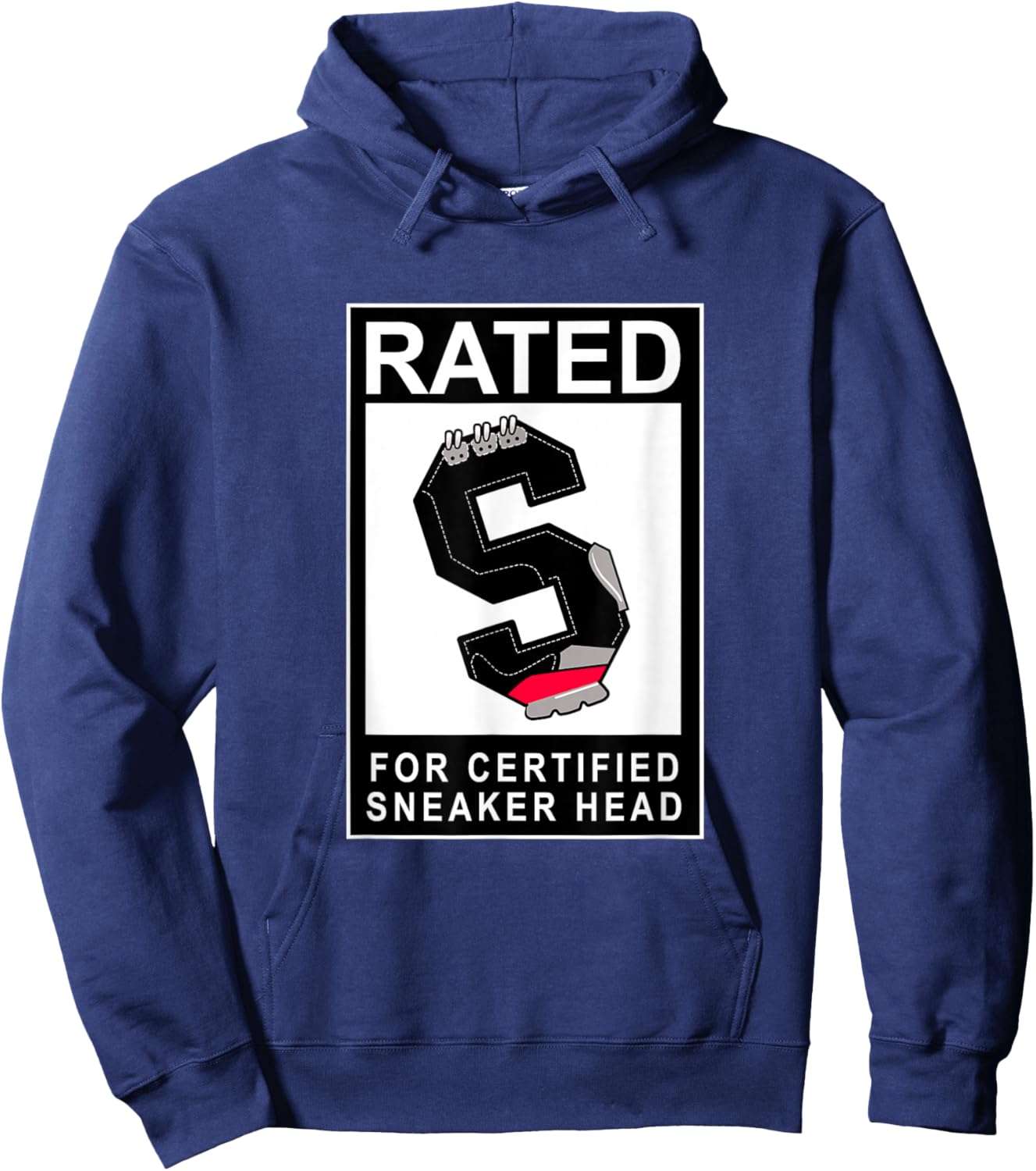 Rated S for Certified Sneaker Head Graphic Hoodie - Hoodie | Navy