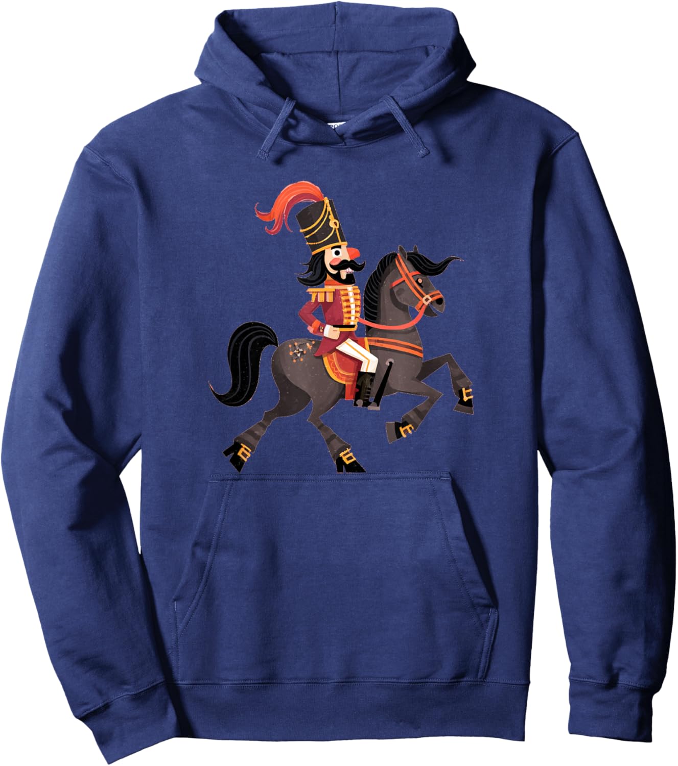Cool Cowboy Nutcracker with Rodeo Horse Hoodie - Hoodie | Navy