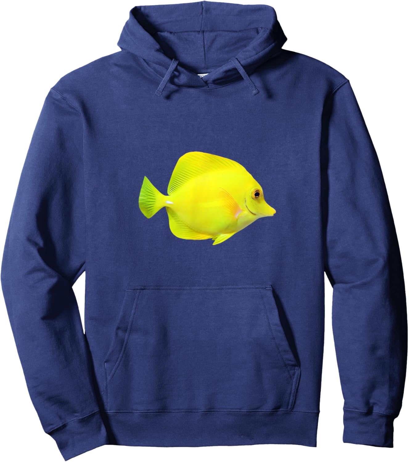Yellow Tang Tropical Fish Hoodie - Hoodie | Navy