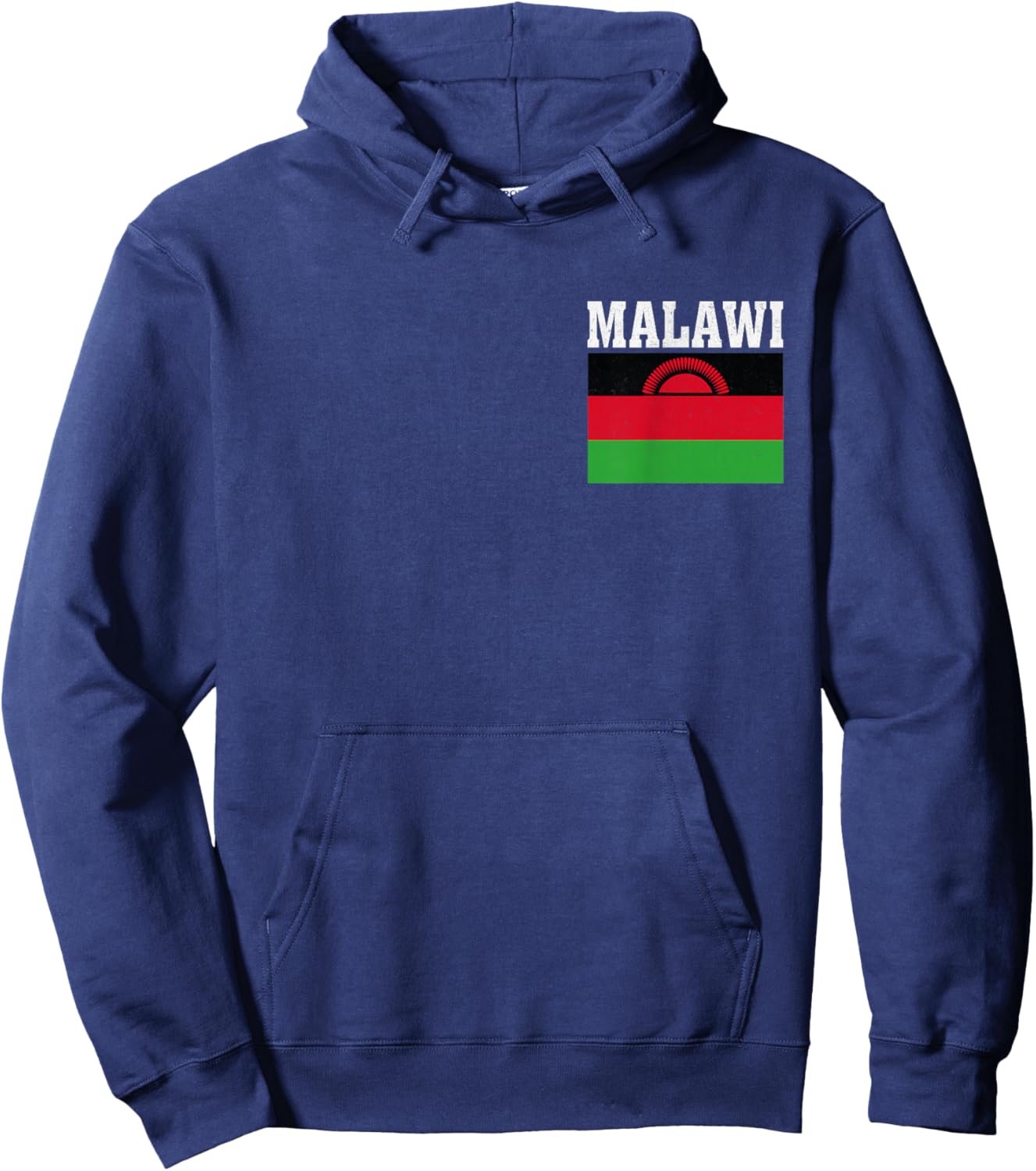 Malawi Flag Patriotic National Roots Souvenir Hoodie - Hoodie | Navy