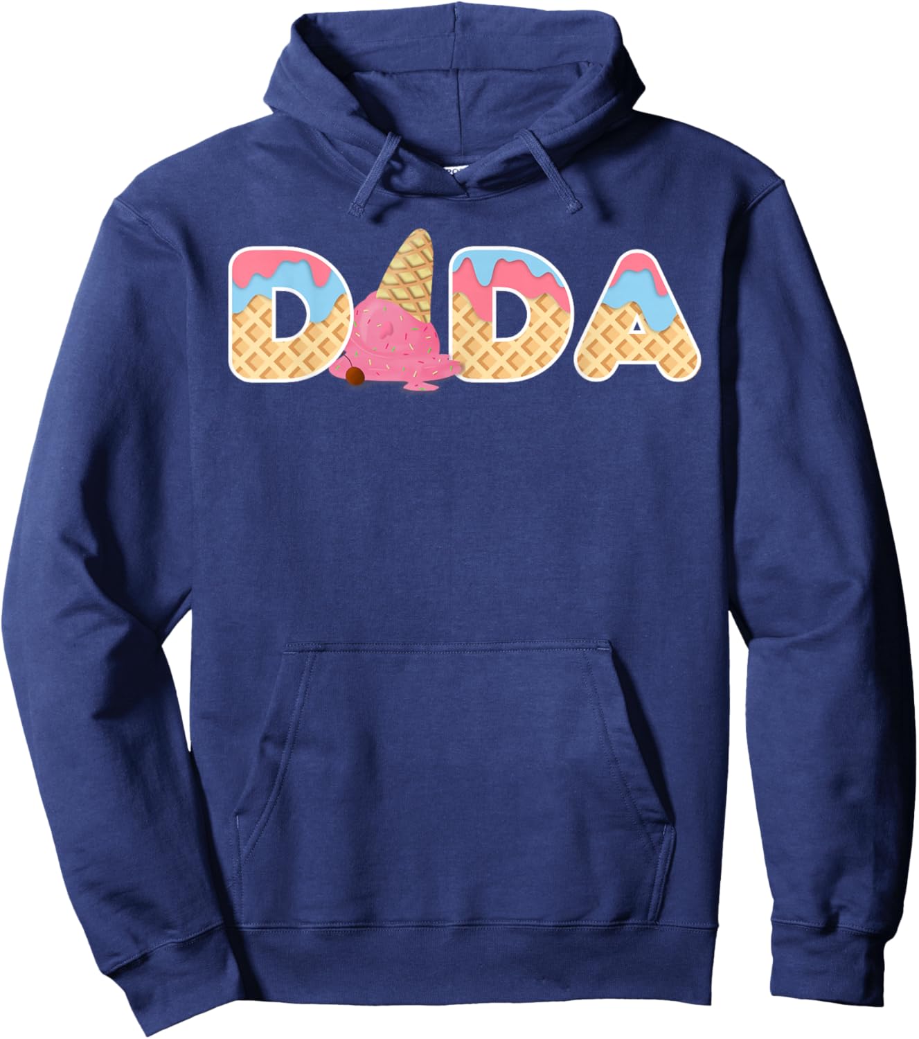 Ice Cream Dada 1st Birthday Matching Family Hoodie - Hoodie | Navy