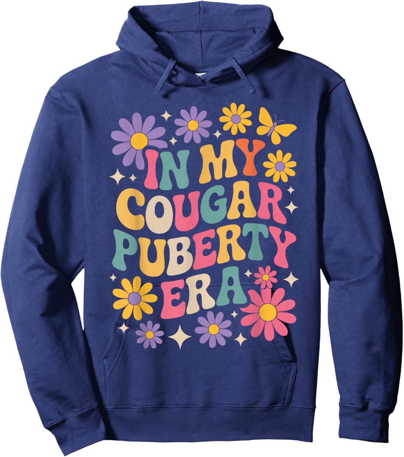 Cougar Puberty Funny Menopause Perimenopause Hoodie - Hoodie | Navy