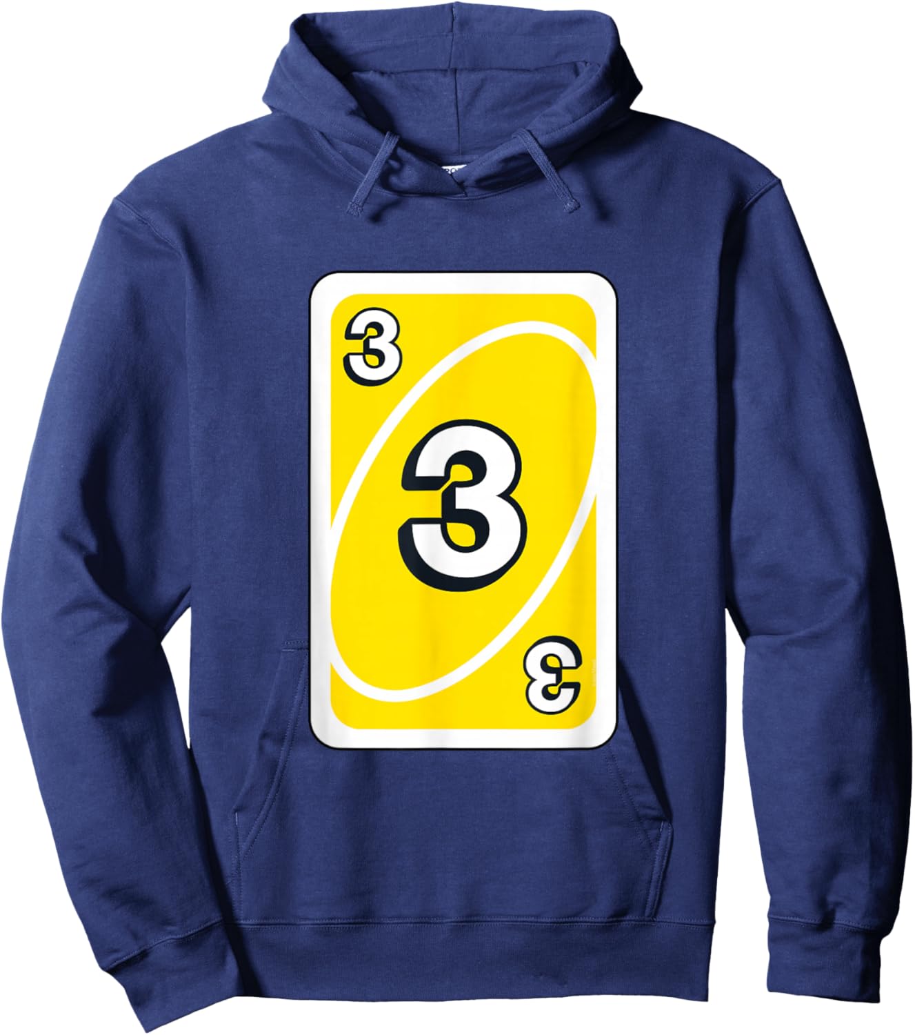 UNO Halloween Yellow 3" Card Hoodie - Hoodie | Navy
