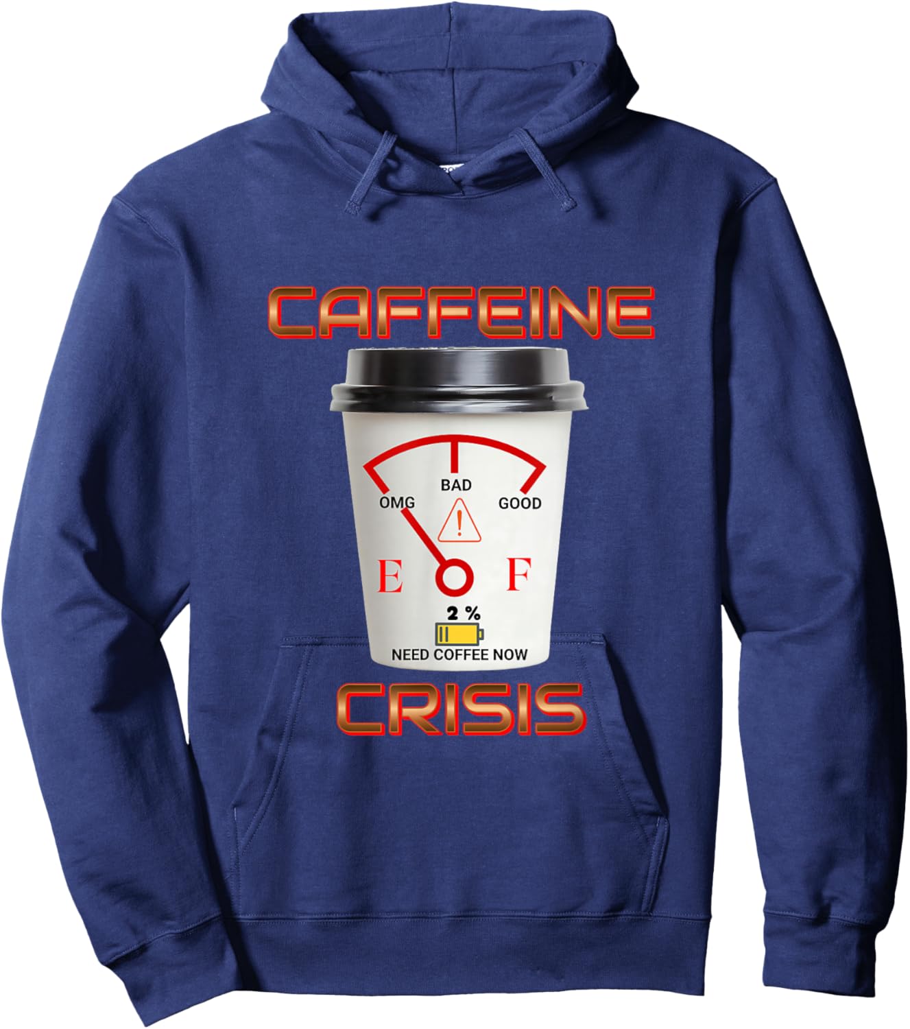 Caffeine Crisis Hoodie - Hoodie | Navy
