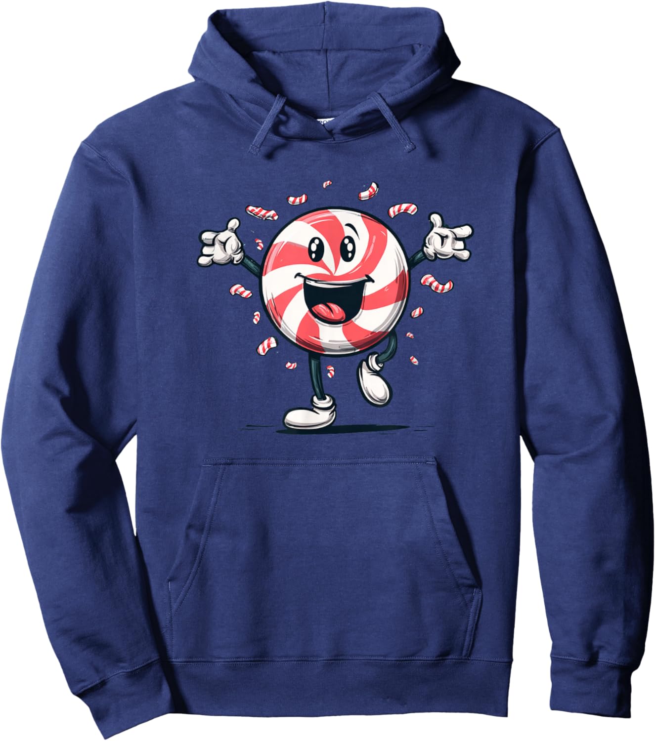 Happy Peppermint Christmas Candy Costume Hoodie - Hoodie | Navy