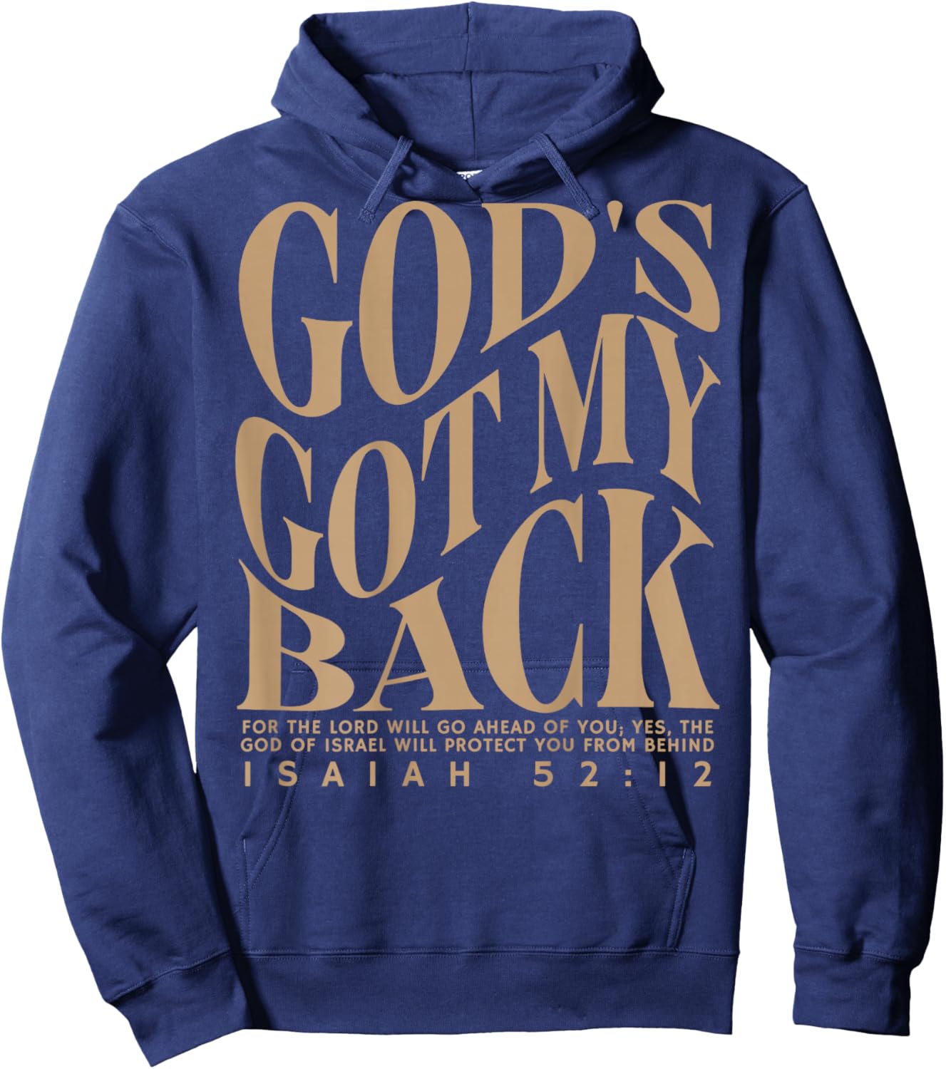God's Got My Back (on Back) Hoodie - Hoodie | Navy