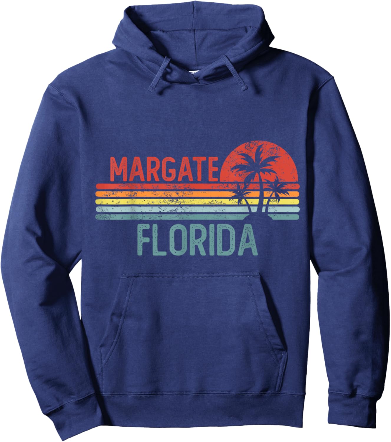 Margate Florida Funny USA City Trip Home Roots Hoodie - Hoodie | Navy
