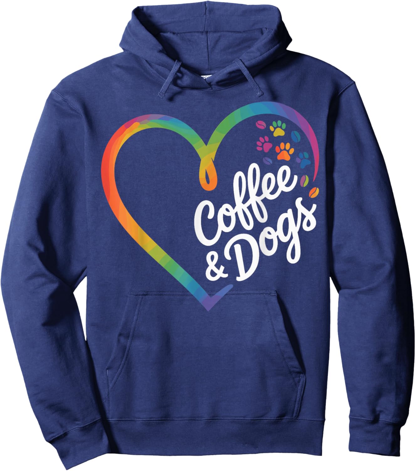 Coffee and Dogs Hoodie - Hoodie | Navy