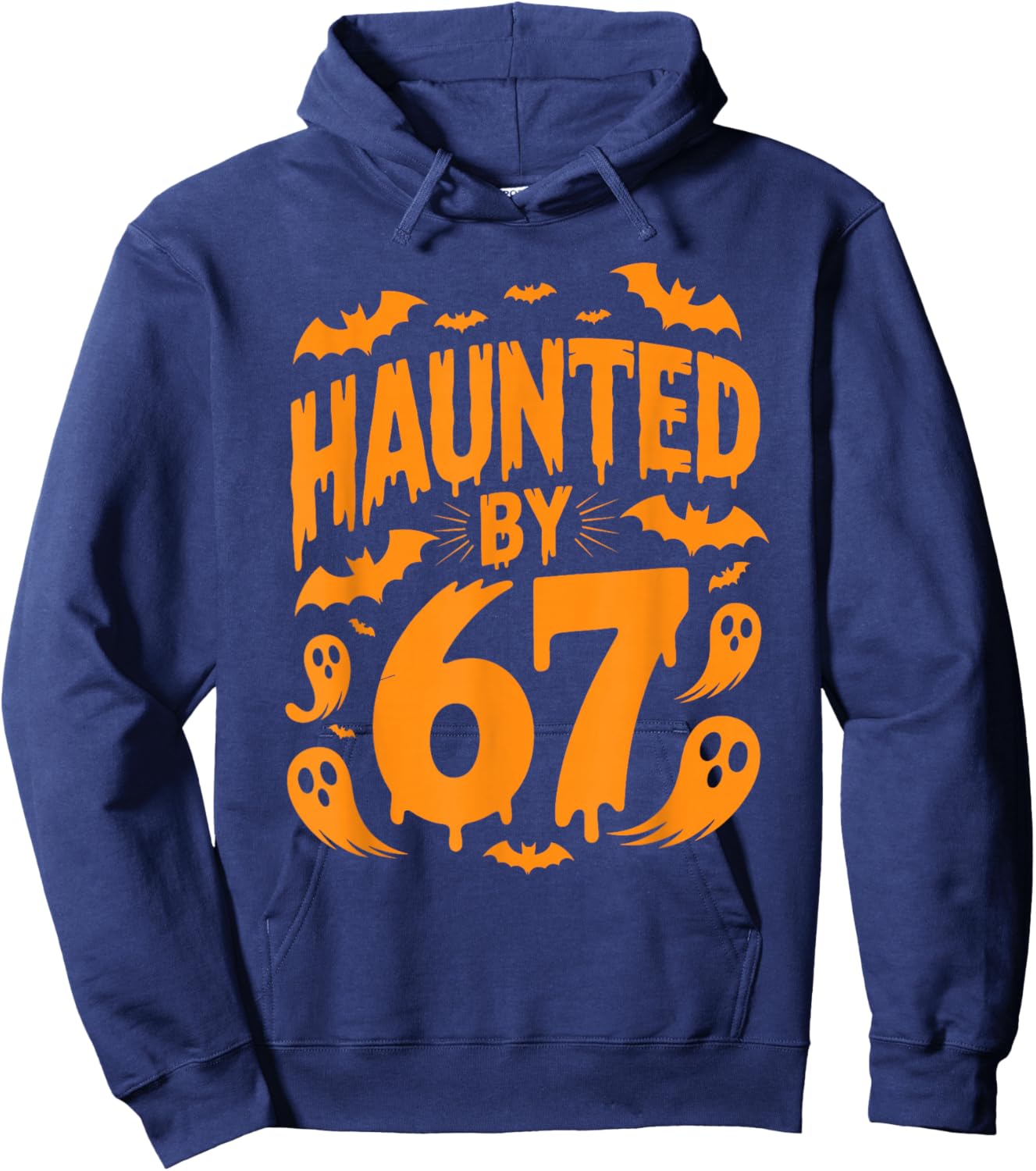 Haunted by 67 Halloween Six Seven Hoodie - Hoodie | Navy