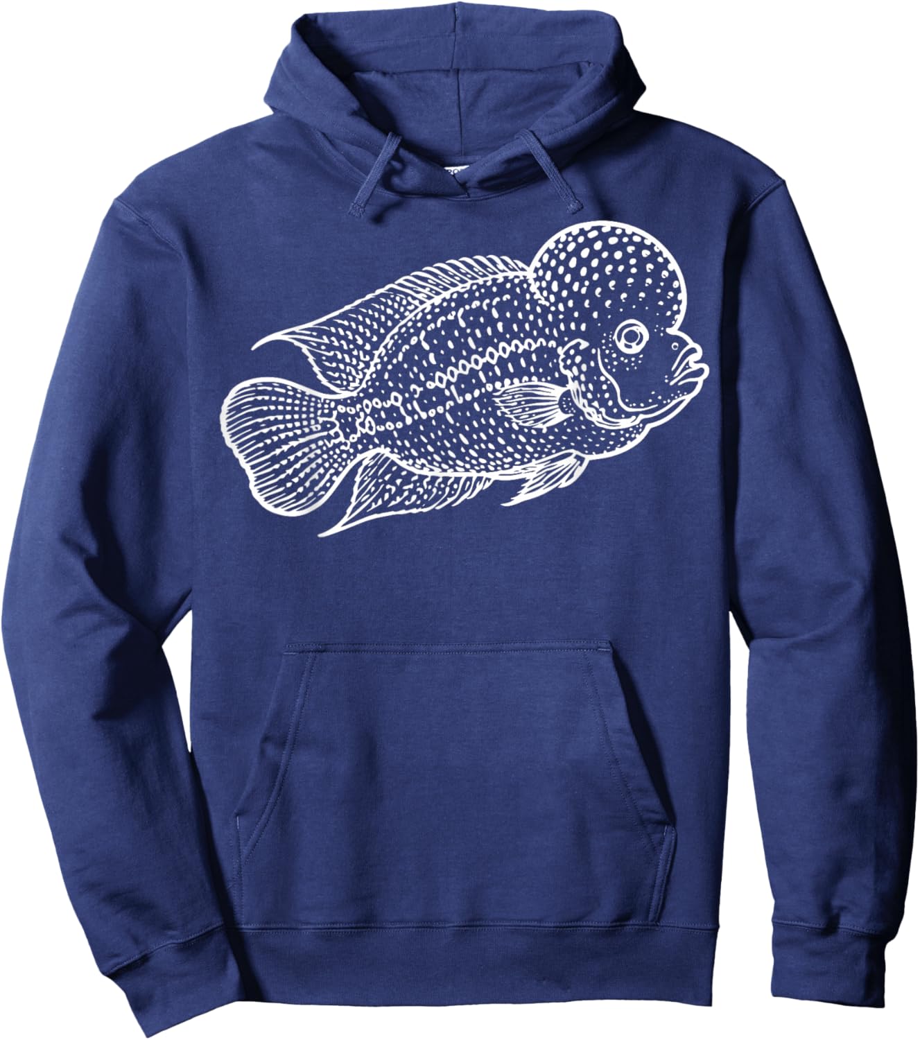 Flowerhorn Fish Hoodie - Hoodie | Navy