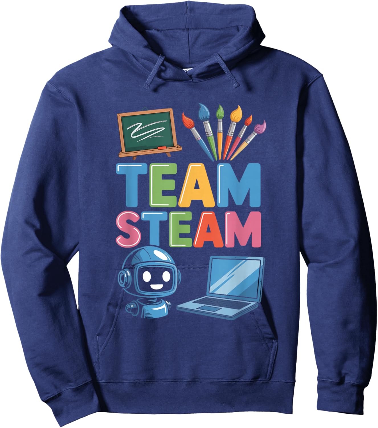 Team STEAM, Science Teacher and Math Teaching Hoodie - Hoodie | Navy