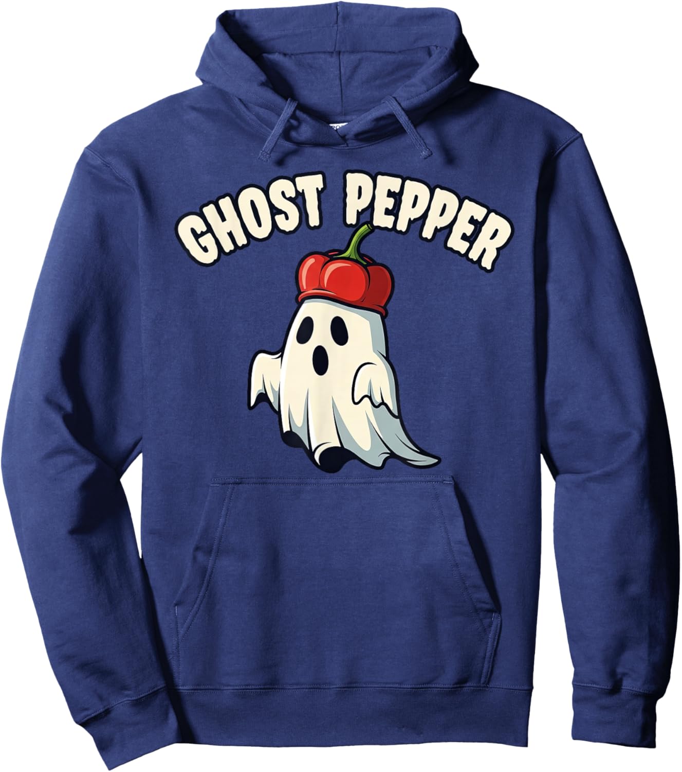 Ghost Pepper Spicy Food Halloween Pun Hoodie - Hoodie | Navy