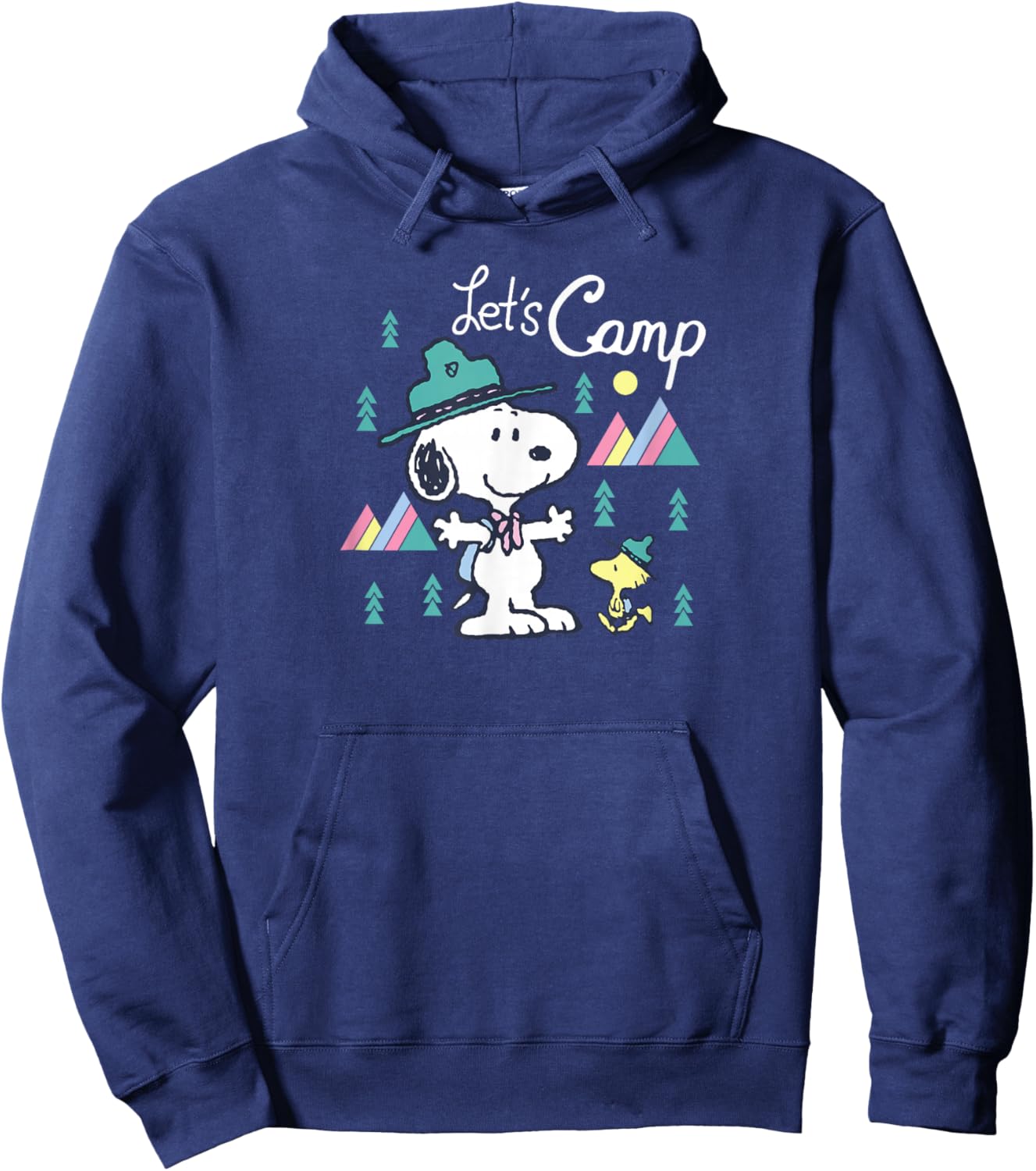 Snoopy & Woodstock - Beagle Scout - Lets Camp Hoodie - Hoodie | Navy