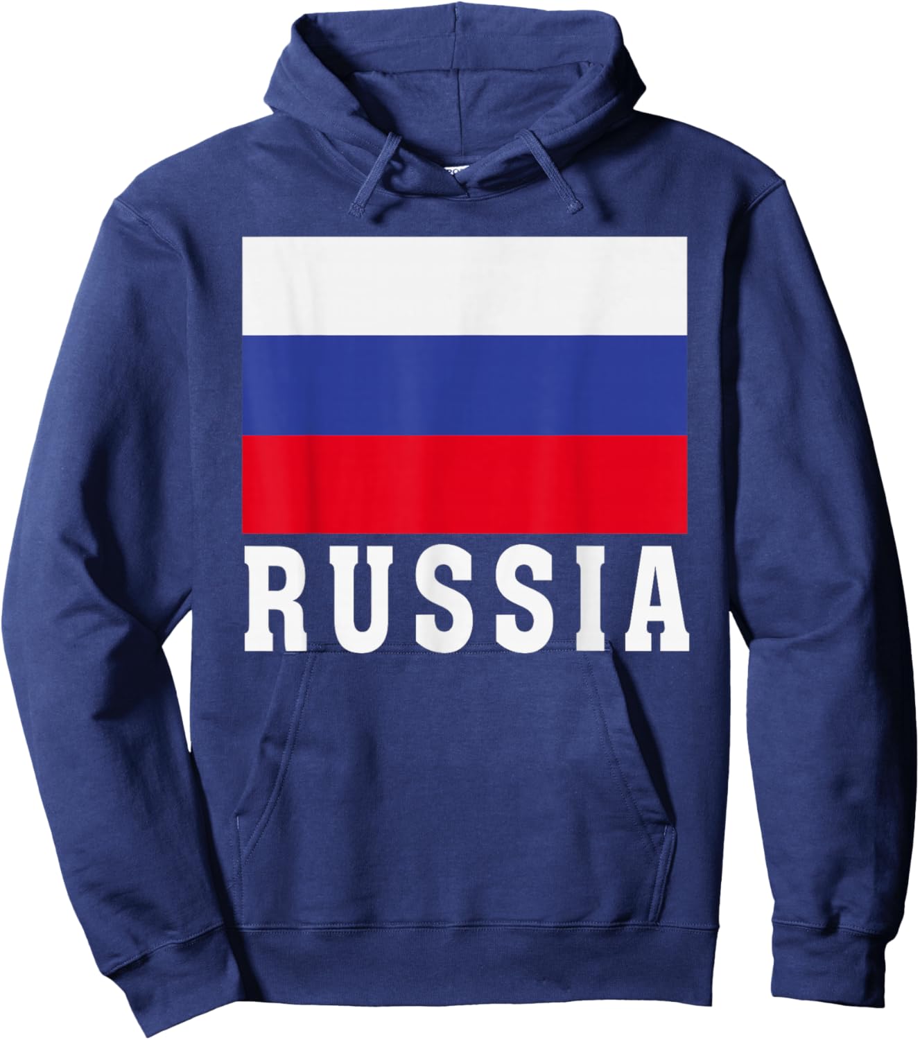 Russia Flag Patriotic National Roots Souvenir Hoodie - Hoodie | Navy