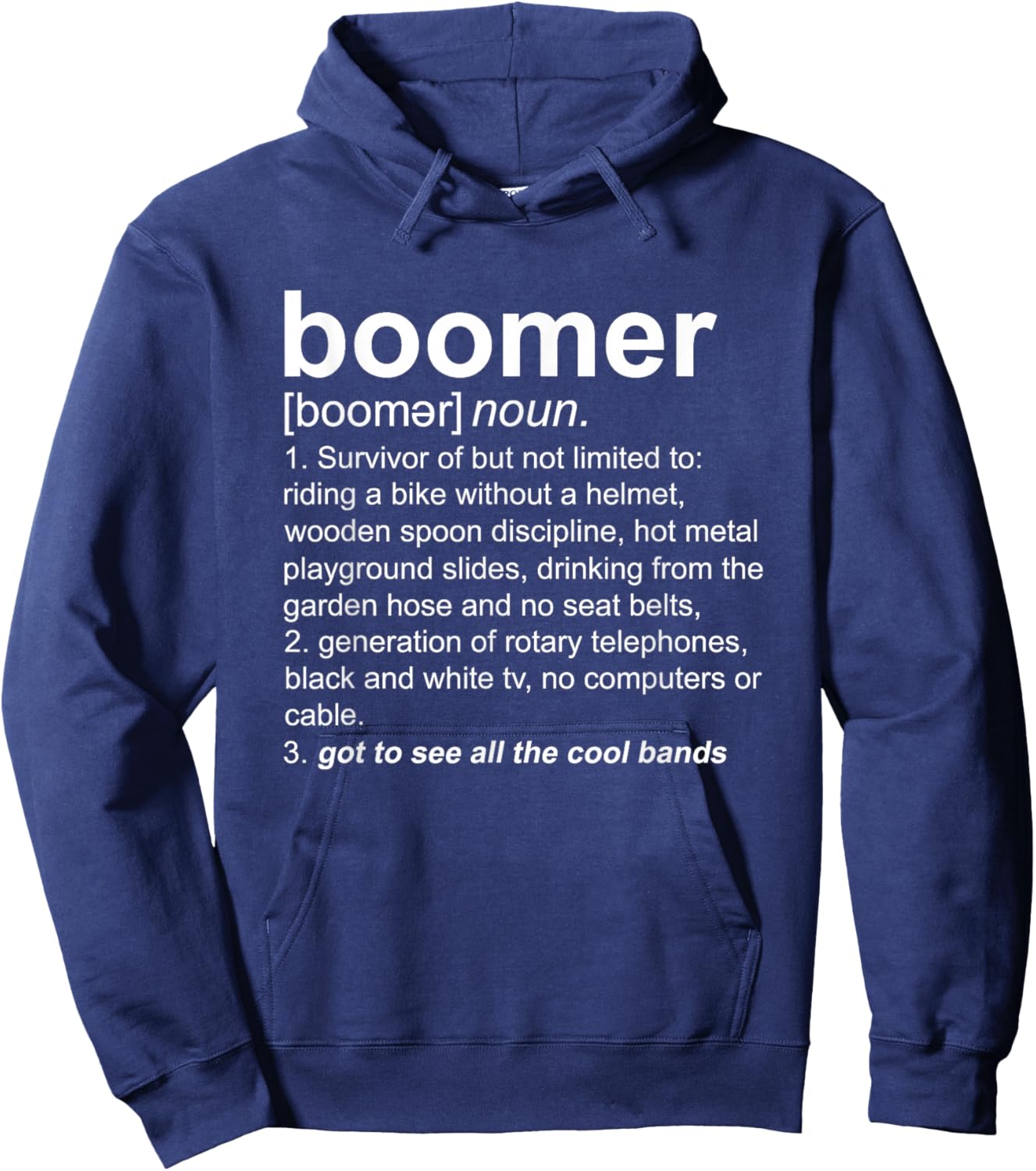 Boomer Definition Funny Baby Boomer Hoodie - Hoodie | Navy