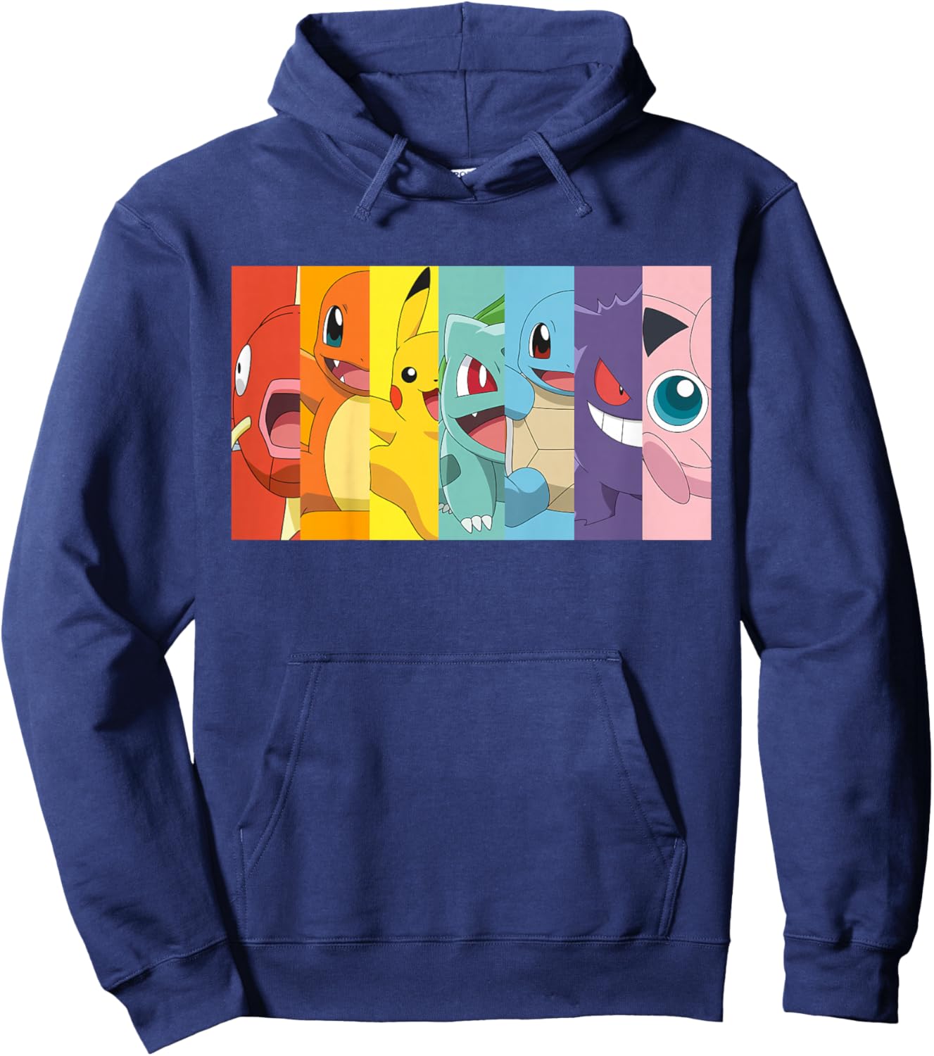 Pokémon Group Shot Poke Portrait Rainbow Hoodie - Hoodie | Navy