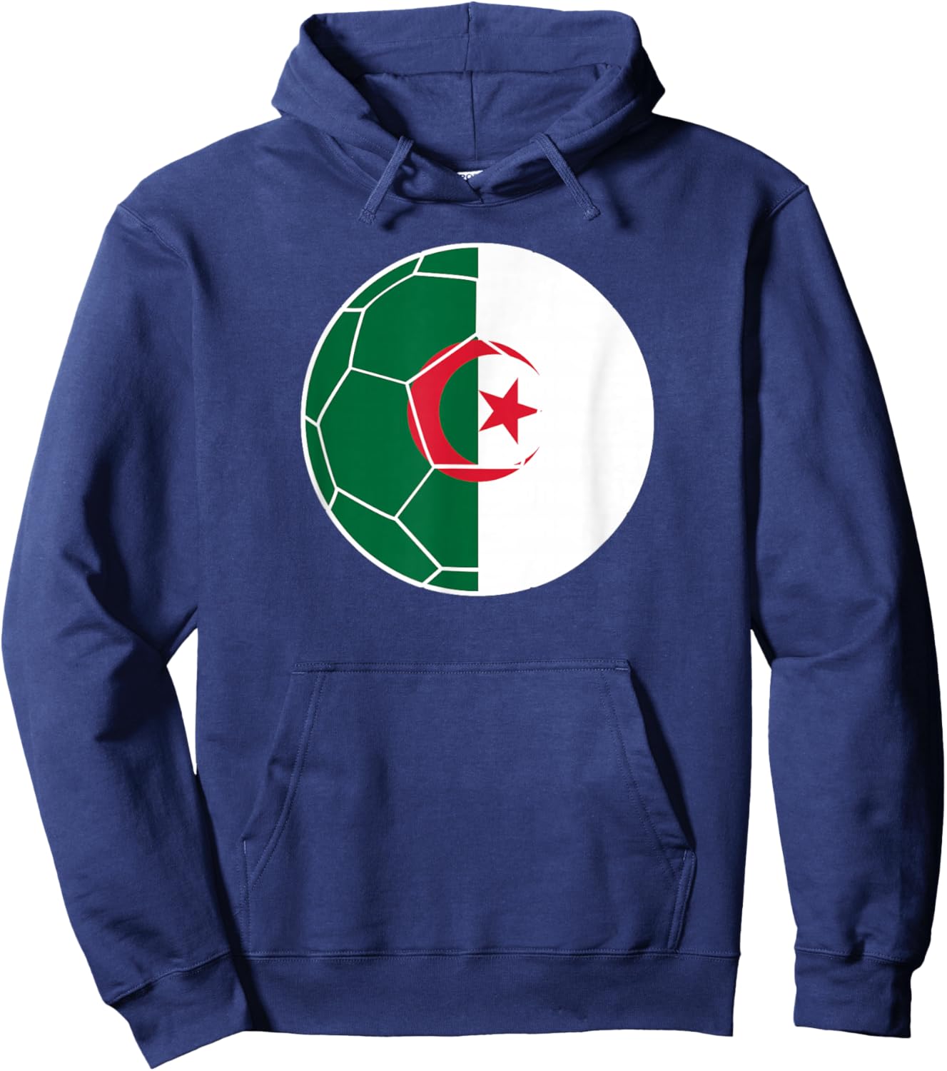 Algeria Flag Soccer Algeria Soccer Hoodie - Hoodie | Navy