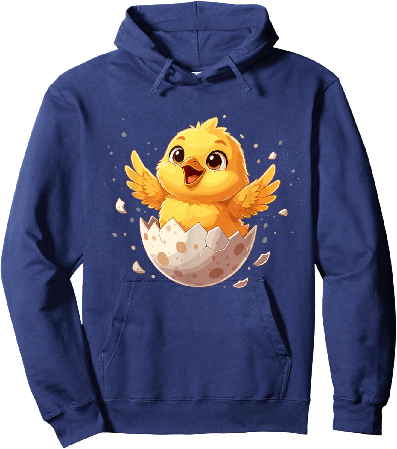 Happy Easter Hatching Chick Cute Spring Egg Hoodie - Hoodie | Navy
