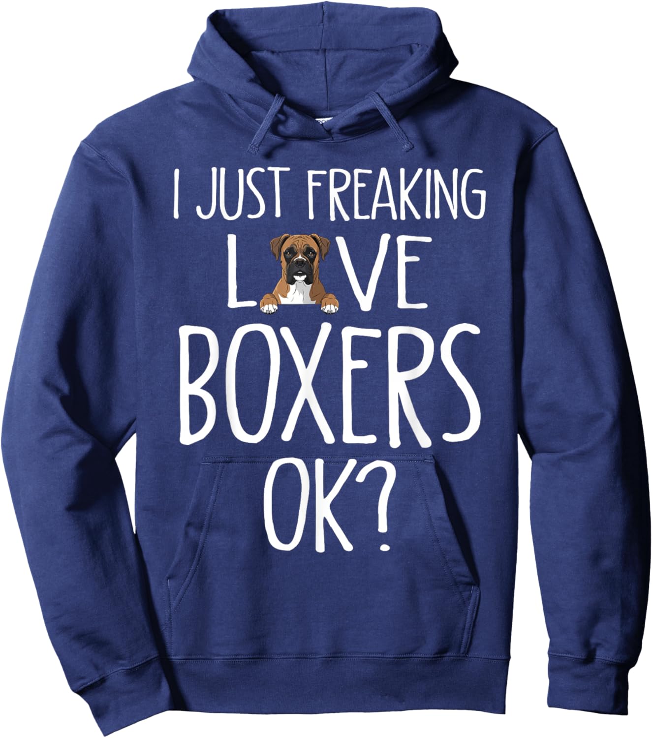 Retro Boxer Dog Mom Dog Dad Funny Boxer Hoodie - Hoodie | Navy