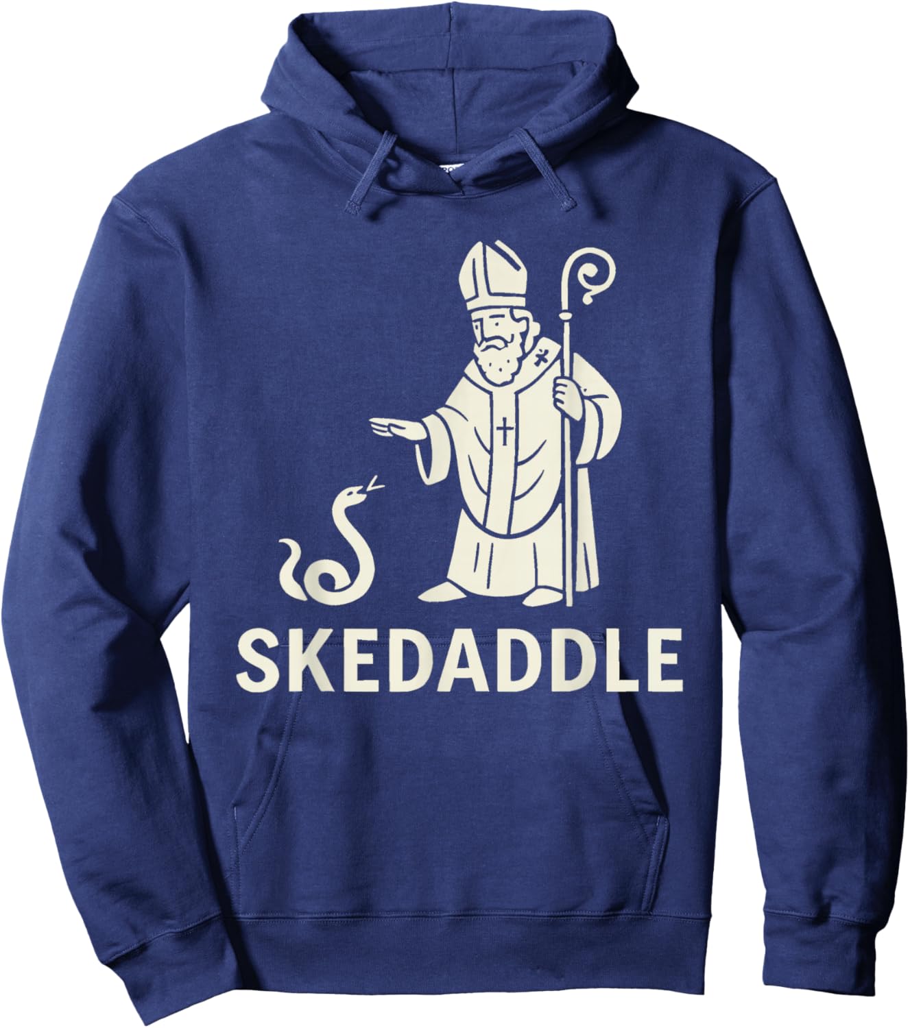 Funny Saint Patricks Day Irish Skedaddle Hoodie - Hoodie | Navy