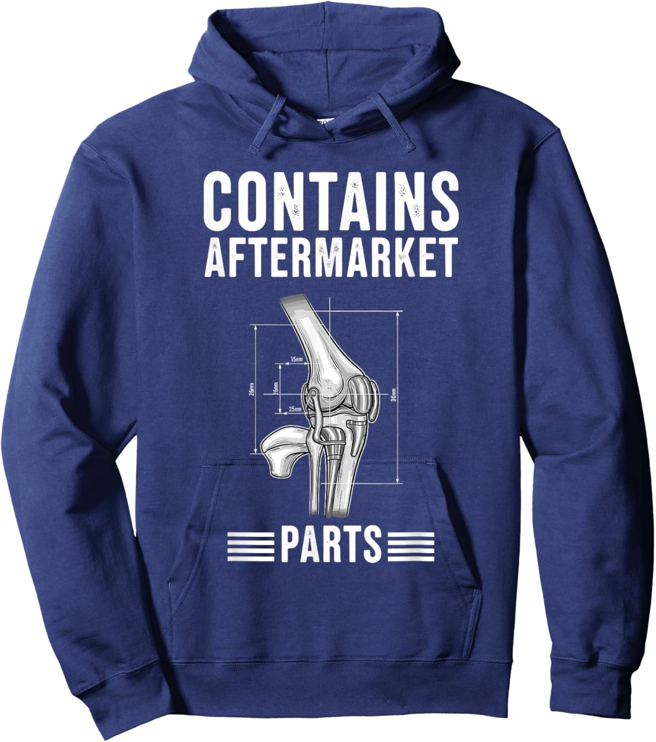 Contains Aftermarket Parts Knee Replacement Hoodie - Hoodie | Navy