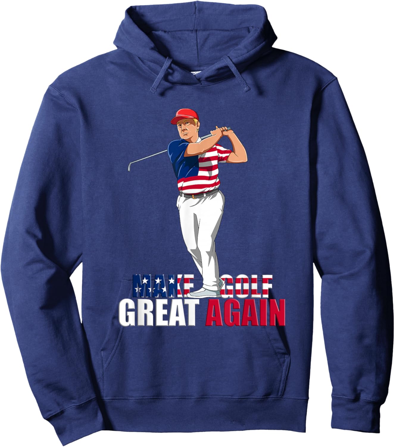 Make Golf Great Again - USA Trump Golf Hoodie - Hoodie | Navy