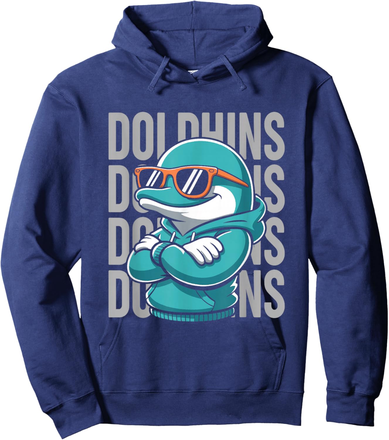Cool Dolphin Gift Women Boys Girls Kids Hoodie - Hoodie | Navy
