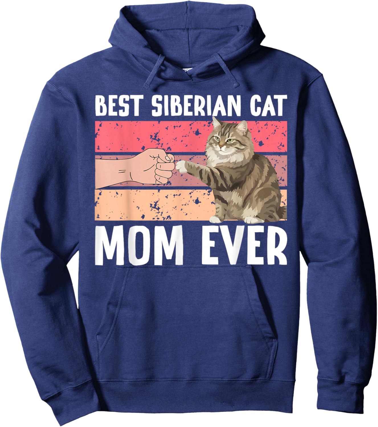 Best Siberian Cat Mom Ever Siberian Cat Owner Hoodie - Hoodie | Navy