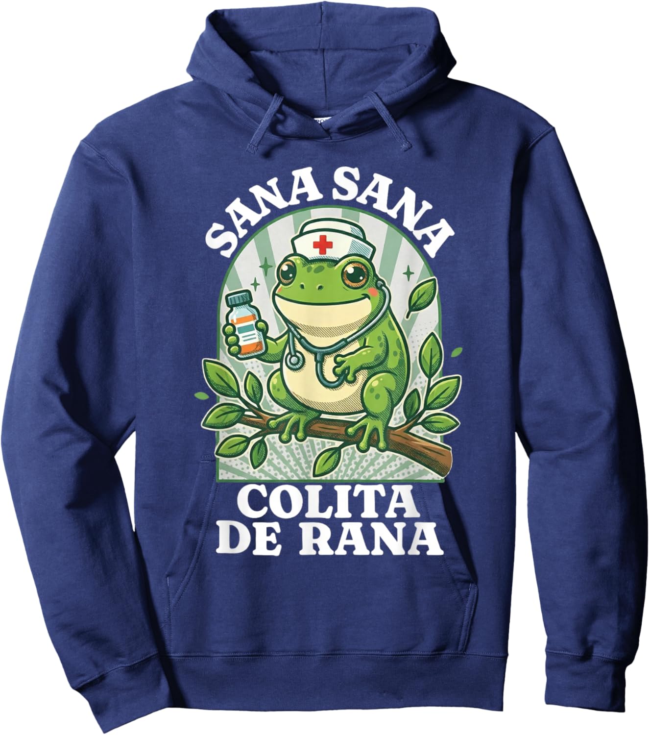 Sana Sana Colita De Rana-Funny Frog Hoodie - Hoodie | Navy