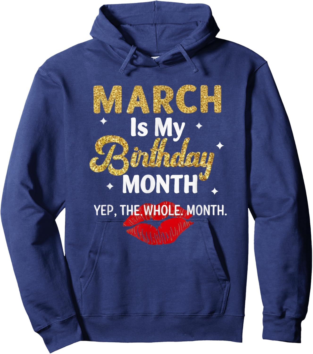 March Birthday Quote for Confident Women Hoodie - Hoodie | Navy