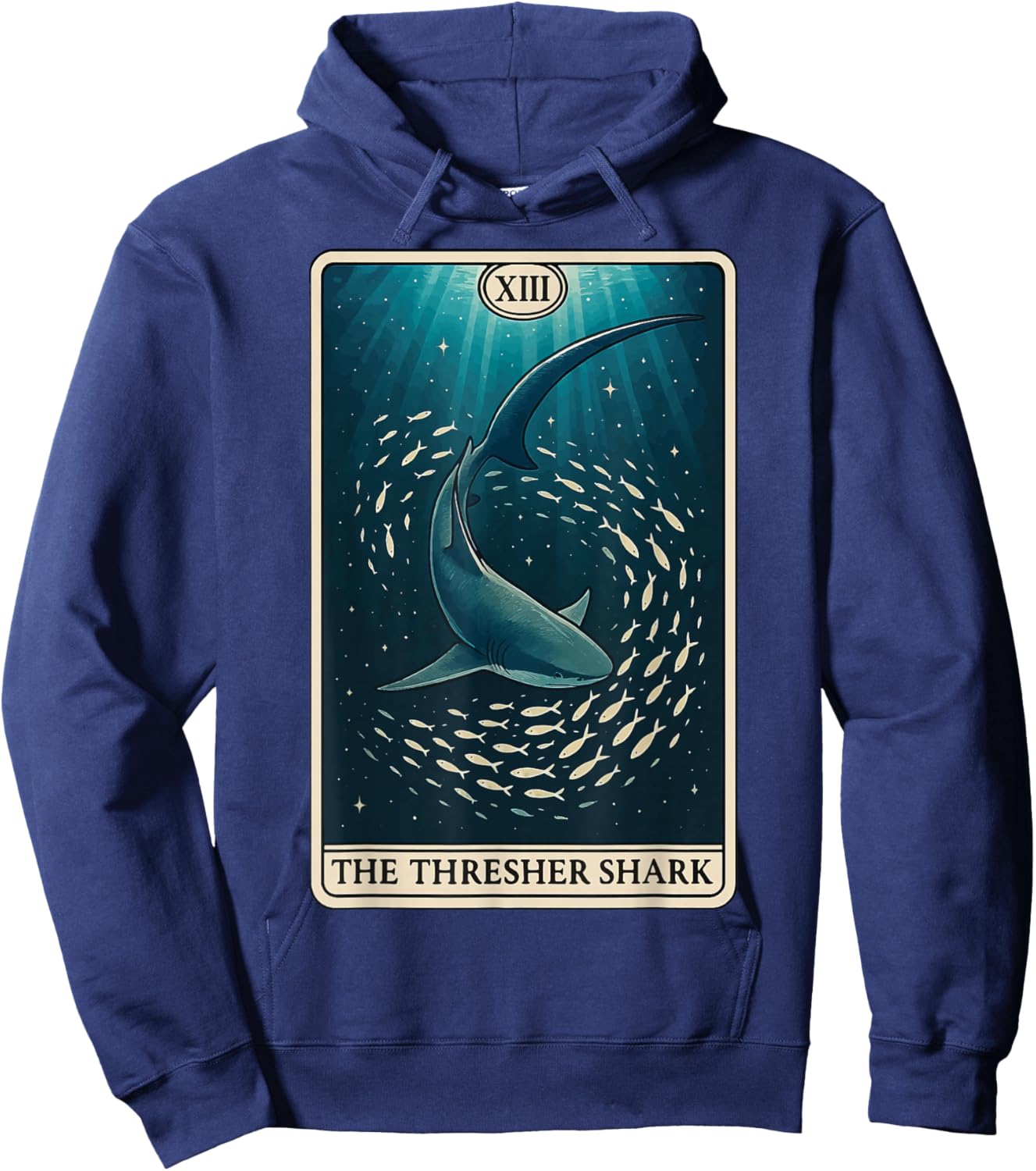 The Thresher Shark Tarot Card Hoodie - Hoodie | Navy