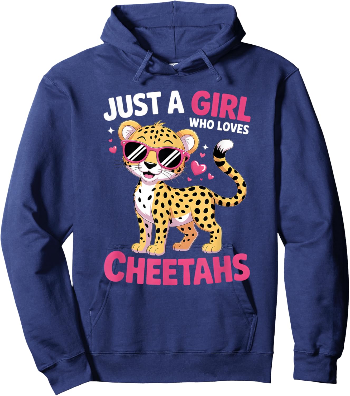 Girls Cheetah Hoodie - Hoodie | Navy