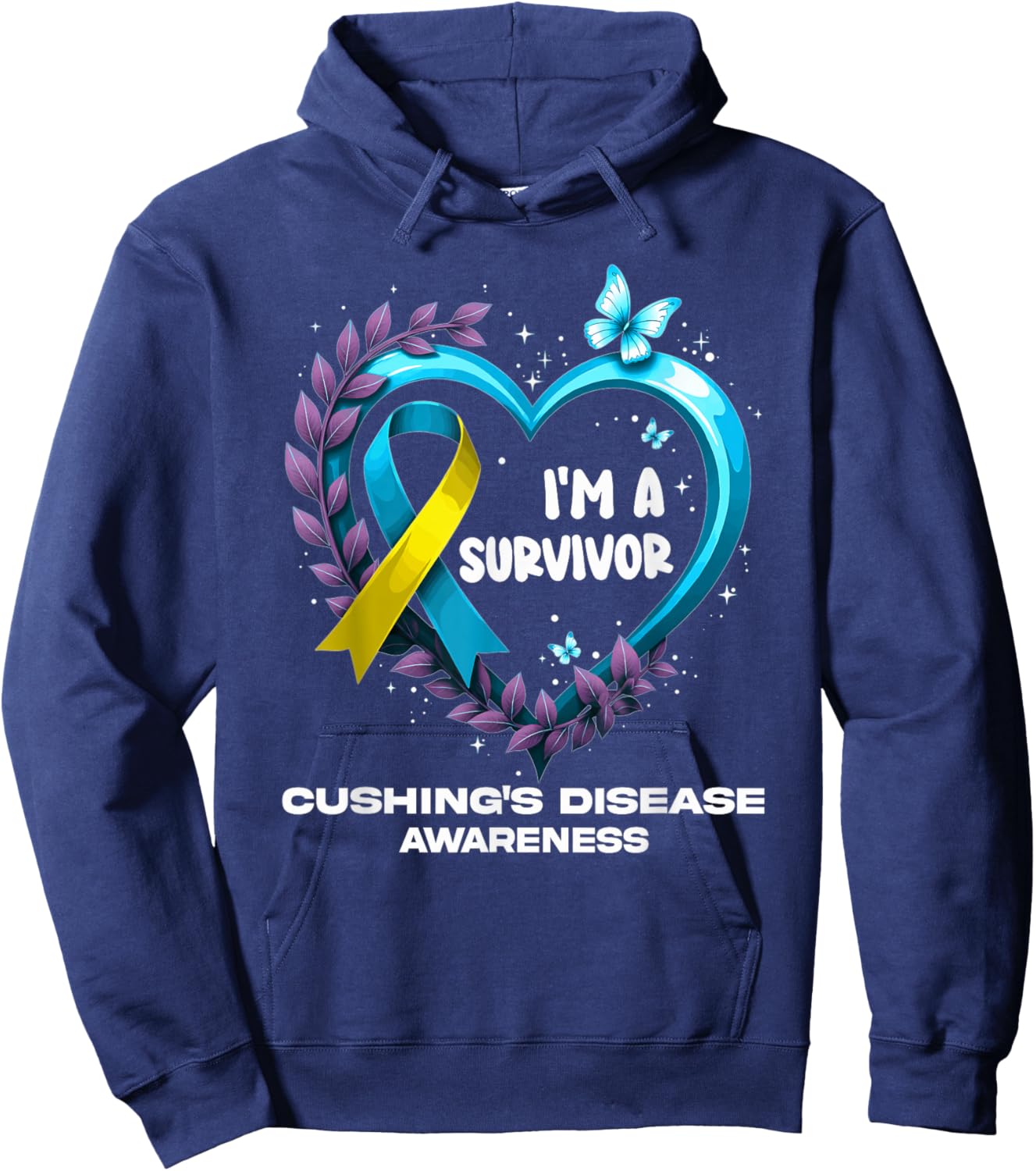 I'm A Survivor Cushing's Disease Awareness Hoodie - Hoodie | Navy