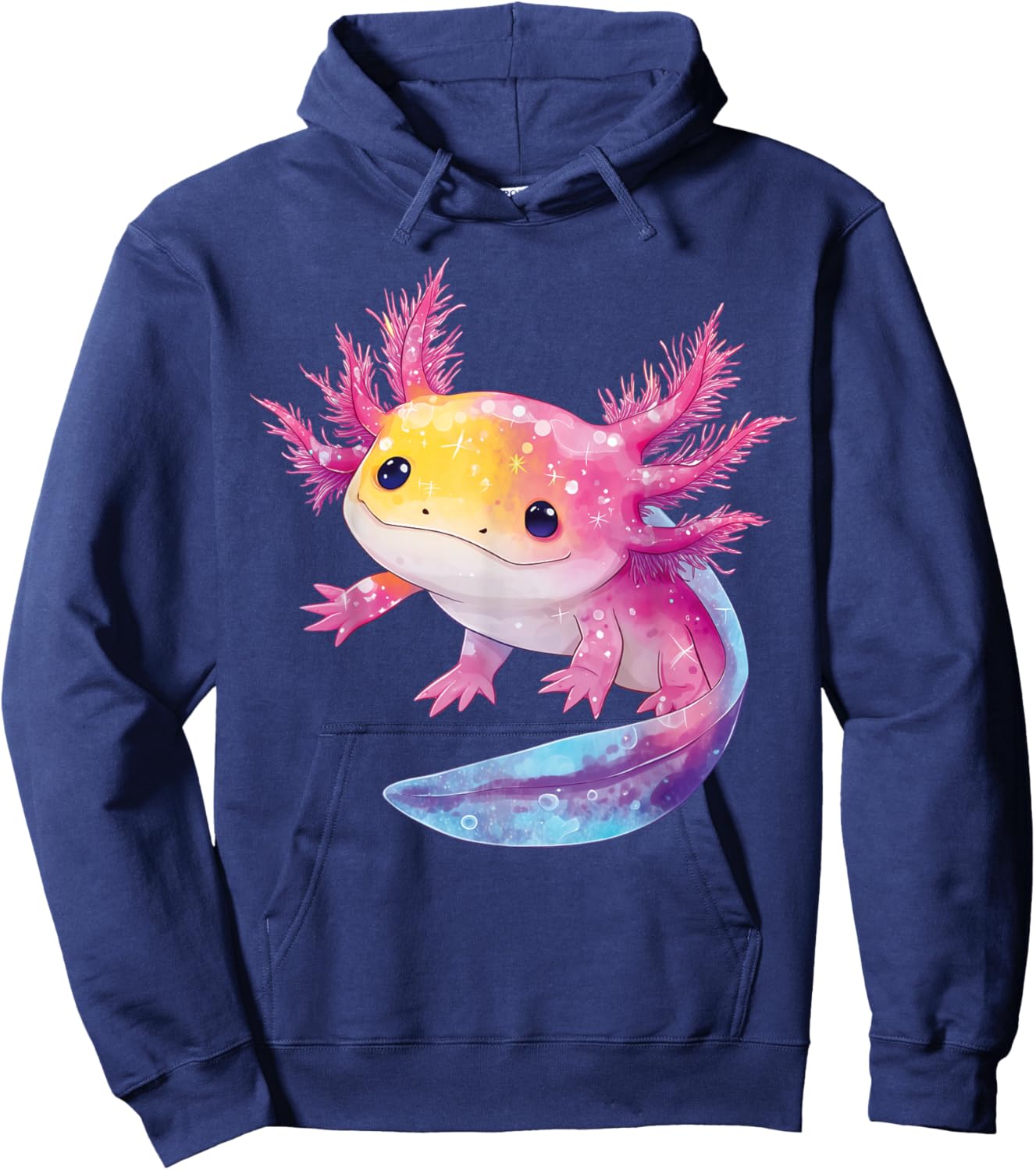 Axolotl Kawaii Cute Graphic Hoodie - Hoodie | Navy