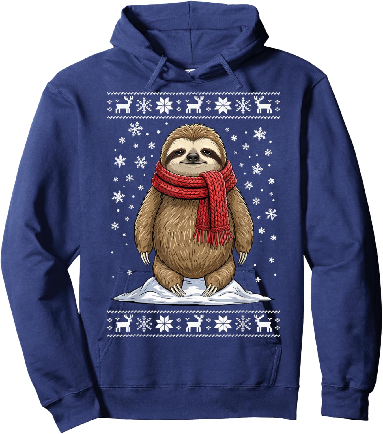 Sloth Ugly Christmas Hoodie - Hoodie | Navy
