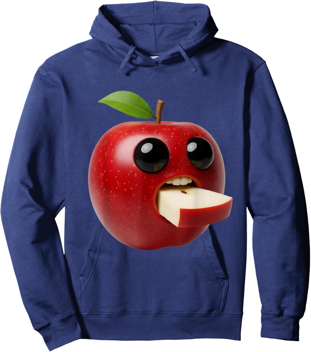 Niche Fruits Funny Apple Meme Brainrot Surreal Hoodie - Hoodie | Navy
