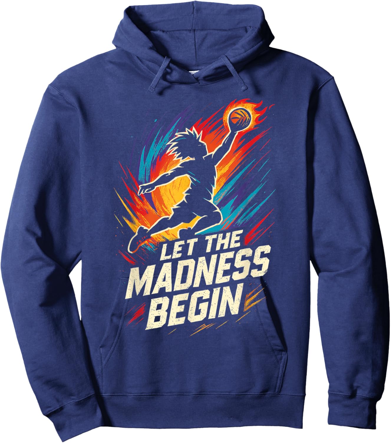 Let The Madness Begin Basketball Hoops Hoodie - Hoodie | Navy