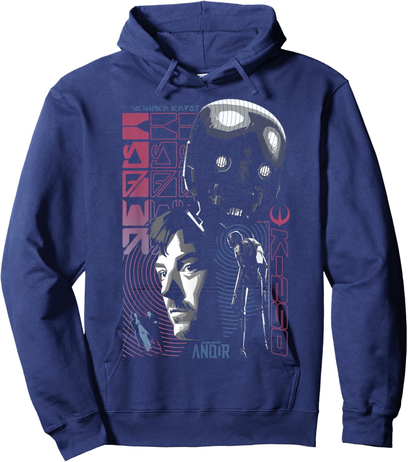 Star Wars Andor Cassian Andor and K-2SO Hoodie - Hoodie | Navy