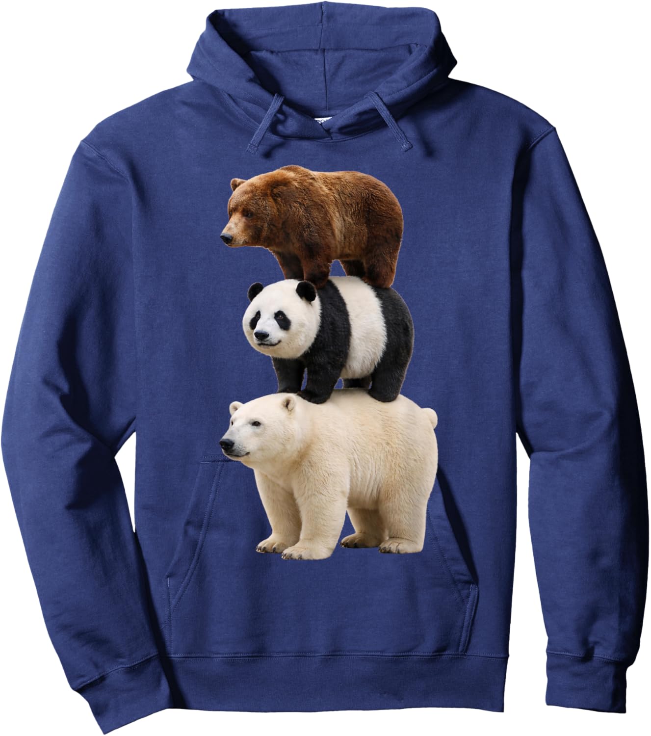 We Bears Realistic Stacked Bares Funny Animal Hoodie - Hoodie | Navy