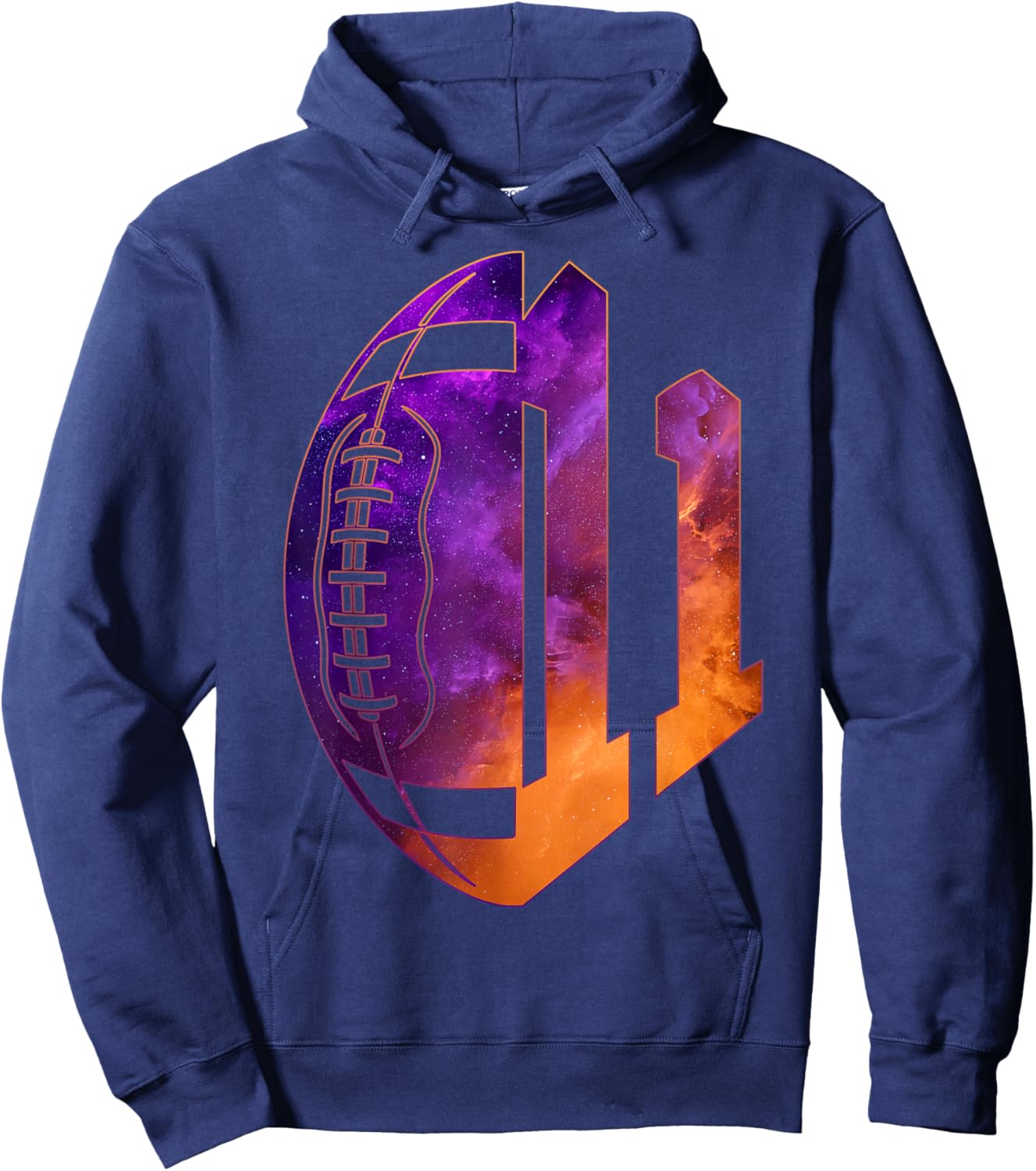 Number 11 Years Football 11TH Birthday Hoodie - Hoodie | Navy